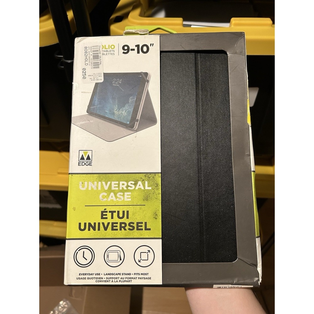Folio Universal Case for 9-10" Tablets Landscape Stand M-Edge Heather Grey
